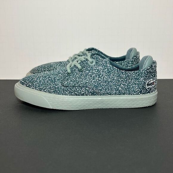 Toddlers LACOSTE Esparre Dark Teal Green Low Top Sneakers / Size 12.5 - Picture 3 of 10